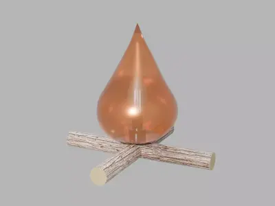 Funky Campfire Lamp Free low-poly 3D model