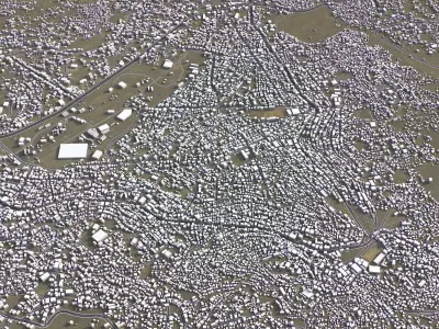 Ibb - 3D City Model Low-poly 3D model