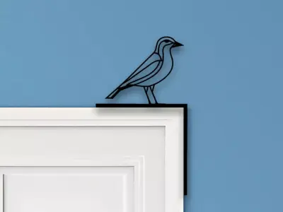 Bird Door Corner Decor 3D print model 2