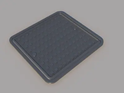 Manhole Cover Low-poly 3D model