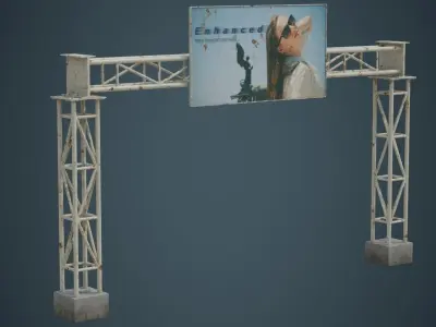 Entrance 1B Low-poly 3D model