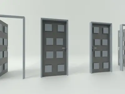 Door sets 5 3D model