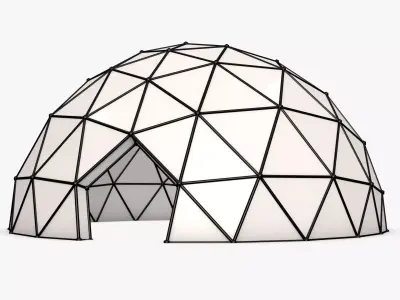 Half-Sphere Geodesic Dome 3D model