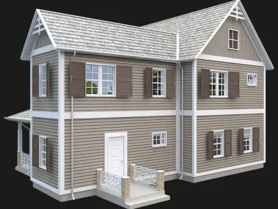 Traditional House 06 Low-poly 3D model