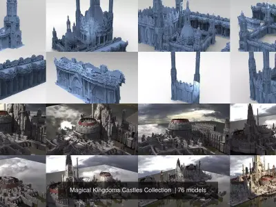 Magical Kingdoms Castles Collection  3D Model Pack