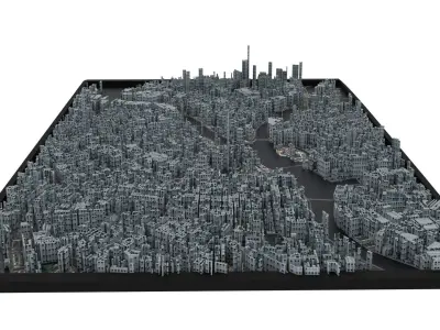 City of Saint-Peterburg Low-poly 3D model