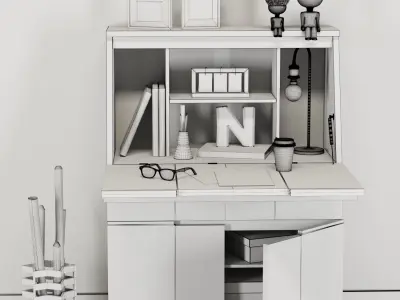 Office workplace 3D model