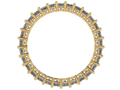 Princess-Cut Eternity Band 3D print model