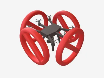No Drone Zone 3D Icon v1 001 Low-poly 3D model