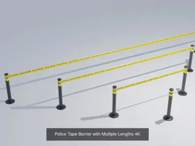 Police Crime Scene Barricades 3D Model Pack