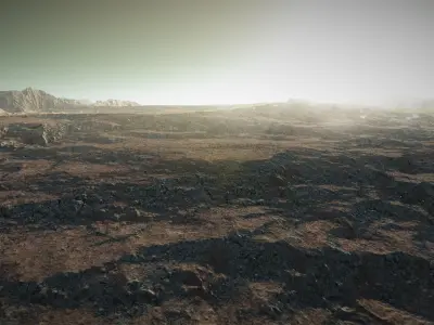 Mars Landscape 4K 3D model