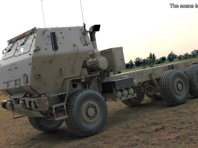 Armored Military Cargo Truck Sand 3D model