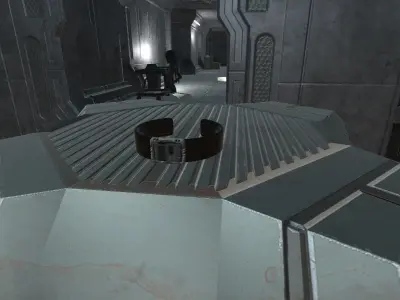 Low Poly Sci-Fi Bracelet C3PO Low-poly 3D model