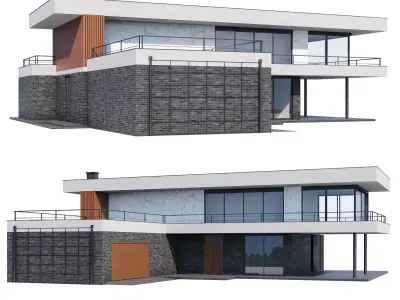 Modern house v55 3D model