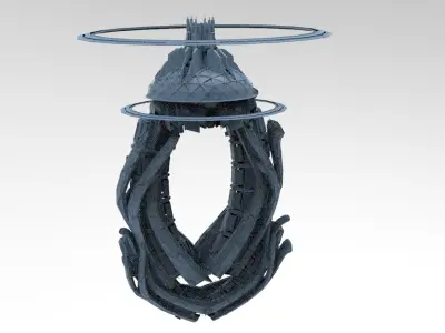 Sci fi Trinity elite Queens building 3D model