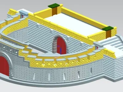 Paldalmun Gate 3D model