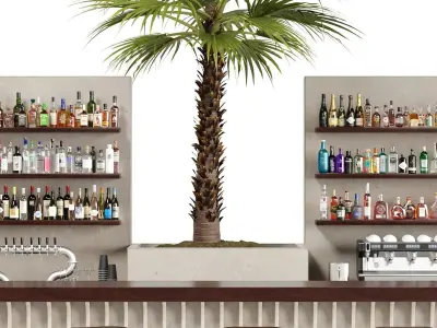 Bar 21 Exterior Bar 3 130 Bottles 3D model