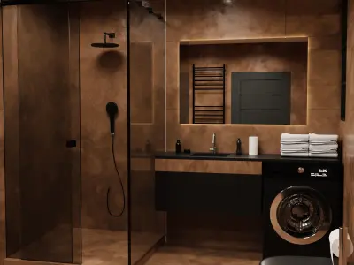 Modern Bathroom Interior 5 by Nikdox 3D model