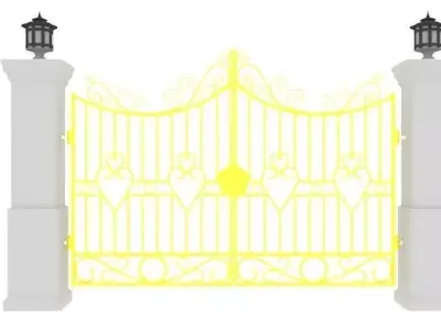 Medieval Gate 3D model