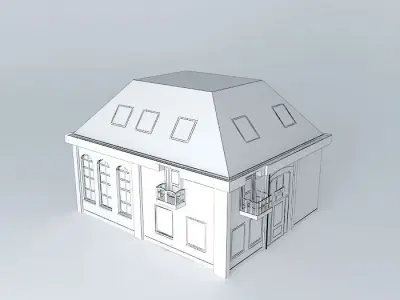 Paluno house with windows Free 3D model
