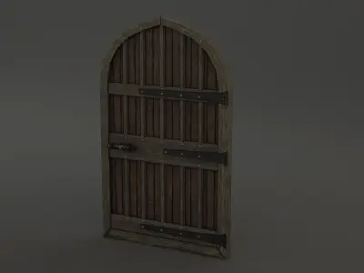Medieval Door Simple Decorative  Door 3D Model Low-poly 3D model