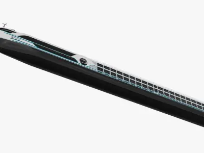  Modern River Cruise Ship White Simplified 