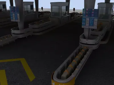 Highway Toll Gate 3D model