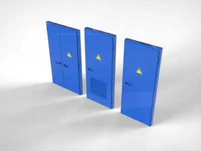 Metall doors collection  3D model