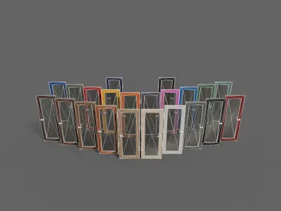 PBR Wood Door C3 Low-poly 3D model