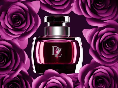 Premium Perfume Scene 3D model