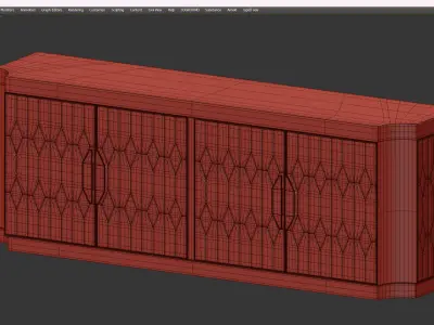 SAVOY BUFFET SIDEBOARD Low-poly 3D model