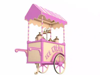 Ice Cream Cart 3D model