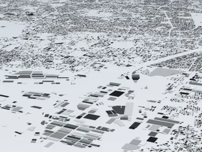 Kolkata Streets and Buildings 3D model