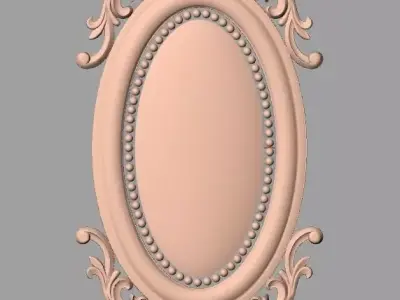 Door flower 3D relief STL Model for CNC woodworking carving E259 3D model
