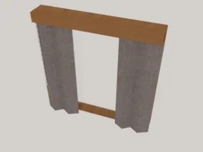 Modern house window  3D model