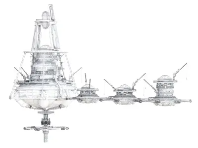 Buoy City VFX Kitbash Model 3D model