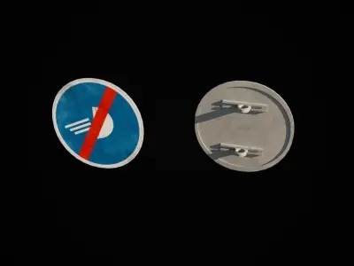 Czech road signs pack - Commands Low-poly 3D model