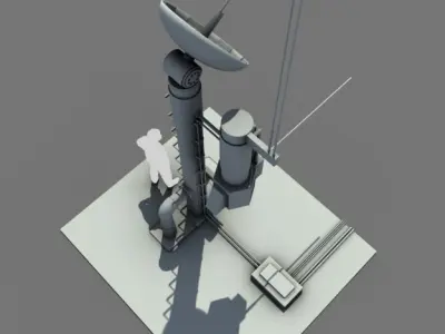 Short range com center 3D model