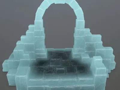 ice gate  Low-poly 3D model
