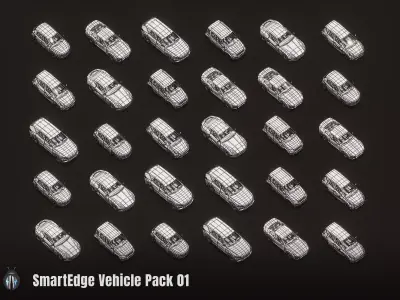 SmartEdge Vehicle Pack 01 Low-poly 3D model