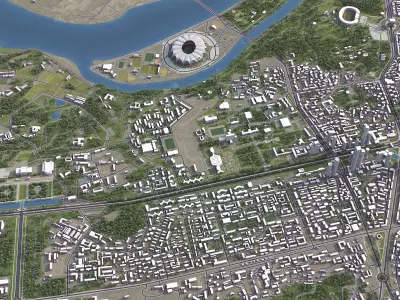 Pyongyang - Ryomyong Low-poly 3D model