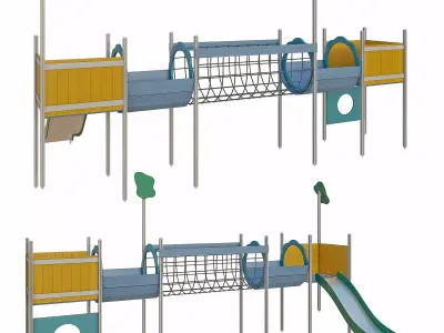 Childrens play complex 3D model