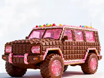 Liquid Chocolate Dessert SUV 3D Model Low-poly 3D model