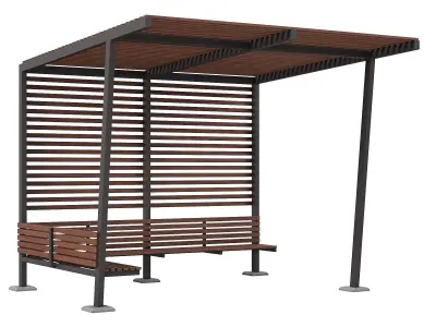 Canopy gazebo Low-poly 3D model