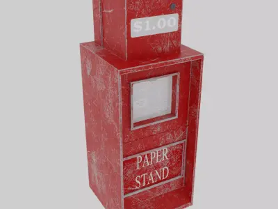 News Paper Dispenser Low-poly 3D model