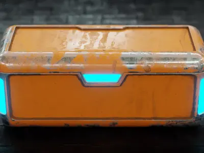 Scifi Crate Rectangular 3D model