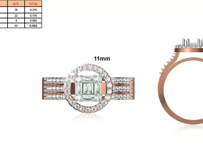 Ladies-Elegant Stone Rings For Womens 147 3D print model