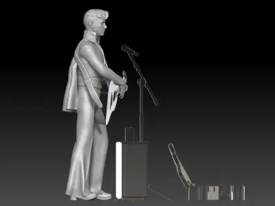 street musician MAN 1 3D print model