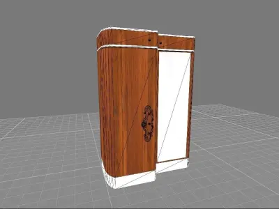 Msk - Wardrobe with mirror fin19 3D model