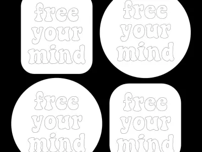 Free Your Mind Neon Sign 3D model